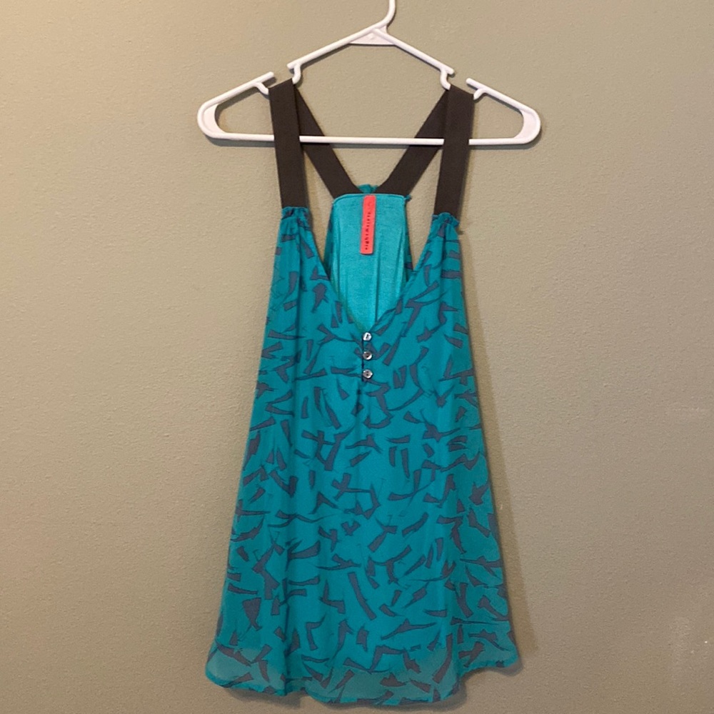 GRAY AND TEAL TANK